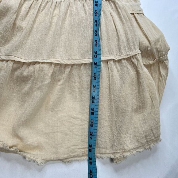 Free People Simply Smitten Maxi Skirt Tiered Tie Waist Natural Cream XL - Picture 12 of 16